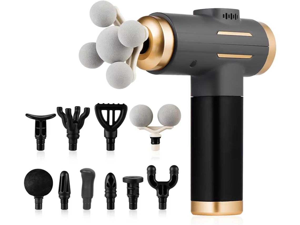 Dispositivo Portátil De Relajación Muscular Silencioso De 45 Db Con 11 Cabezales De Masaje.