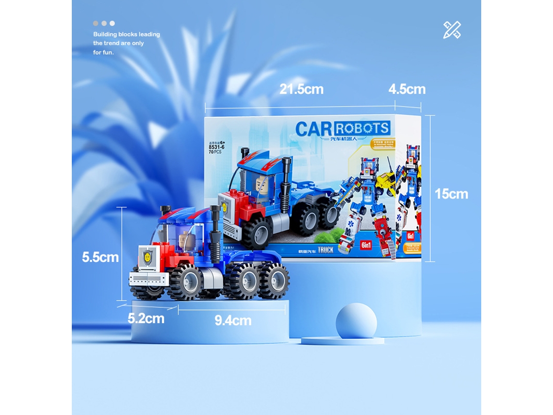 (coche De Carga 70 Pellets) Bloques De Construcción Para Niños Puzzles Juguetes Ensamblados Pequeños Regalos De Pellets Para Niños