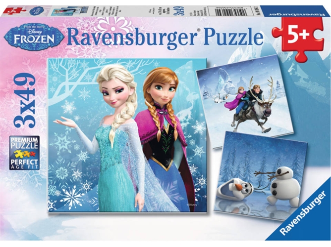Conjunto de 3 Puzzles RAVENSBURGER Disney - Frozen (147 Piezas)