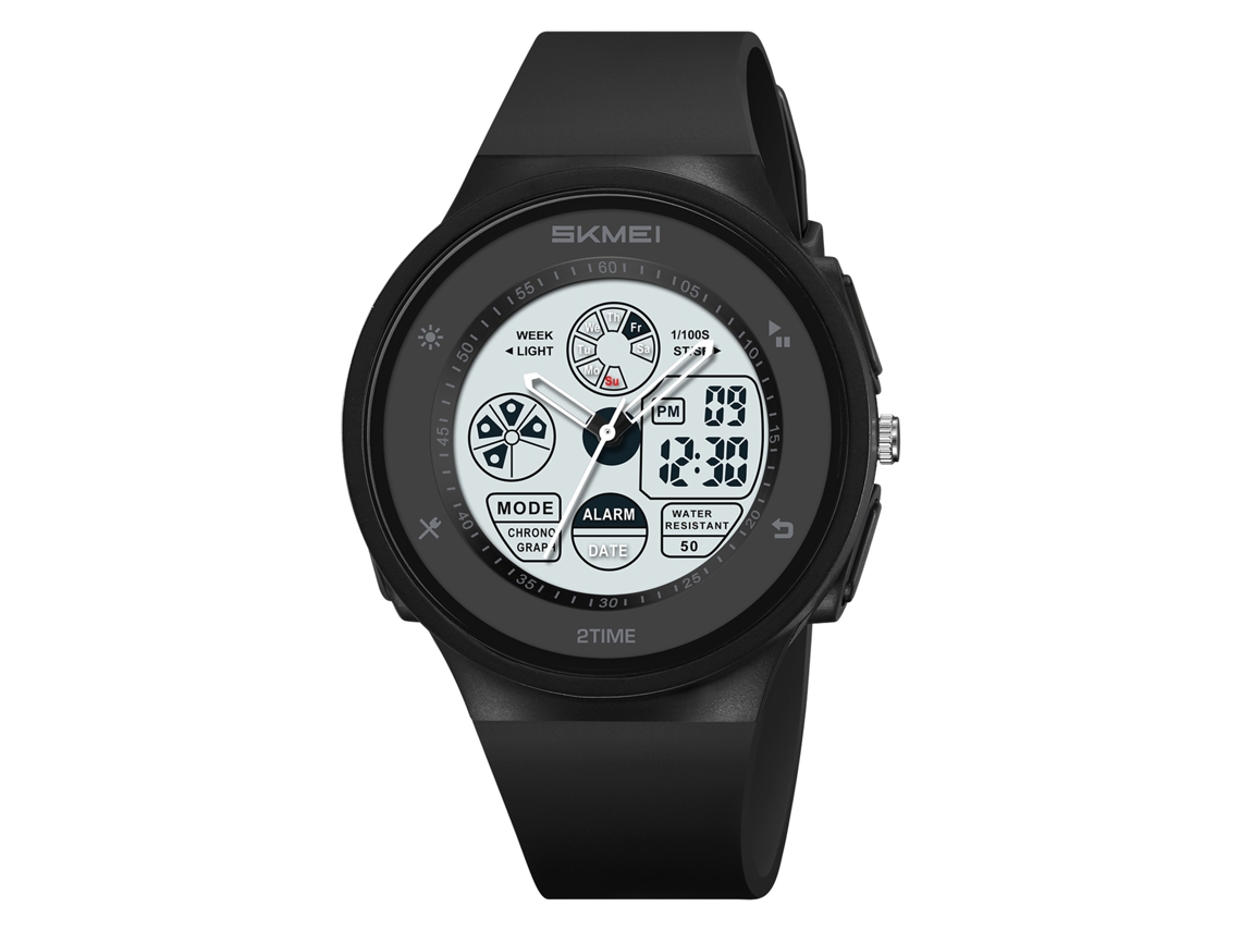 Reloj Digital Unisex Skmei 2346, Resistente Al Agua Hasta 50 M, Con Luz El, Cronógrafo Y Alarma.