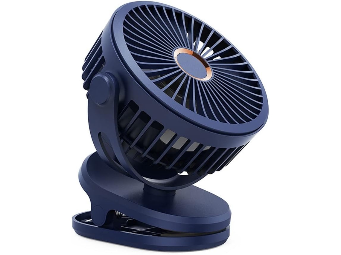 Ventilador de clip recargable de 7 pulgadas y 10000 mAh (azul)