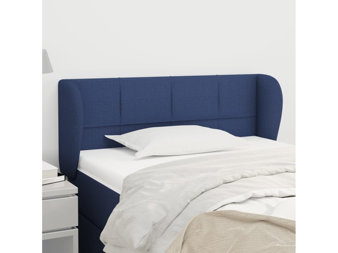Cabecero De Tela Azul 103x23x78/88 Cm
