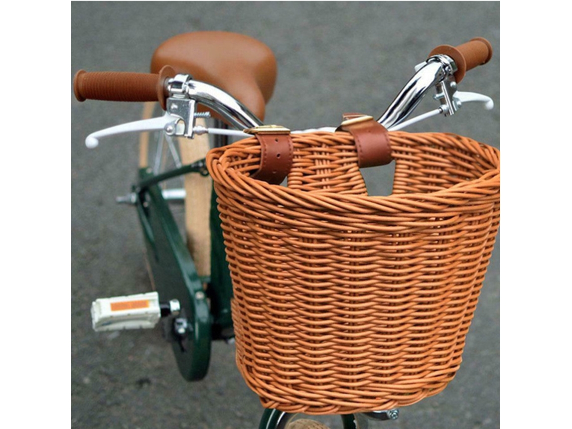2026-cesta Delantera Para Bicicleta Infantil, Cesta Colgante De Mimbre Plástico Con Correas Ajustables Para Niños Y Niñas