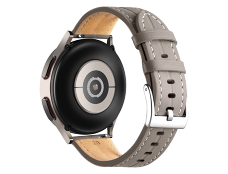 Correa de piel auténtica 22mm liberación rápida ajustable para Realme Watch 3/Huami Amazfit GTR 4/GTR 4 Pro - canoso