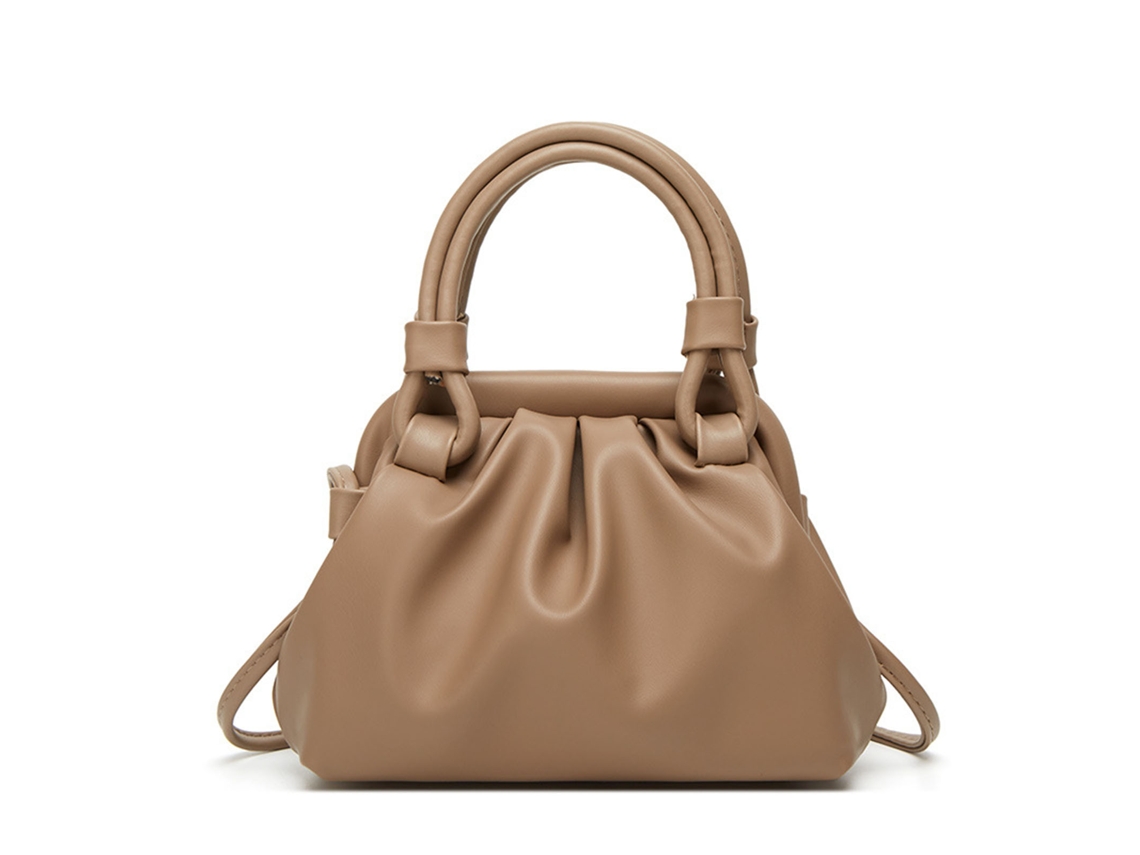 Bolso De Hombro Plisado De Pu Para Mujer Con Gran Capacidad, Estilo Casual Para Uso Diario.