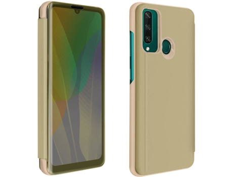 Funda Huawei Y6p AVIZAR Espejo Translúcido Dorado