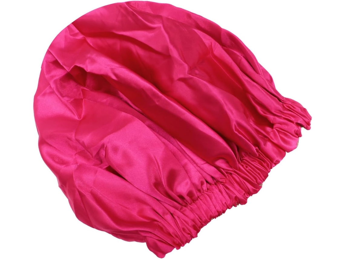 Gorro De Noche Ajustable De Satén Para Mujer, 1 Pieza, Diadema Elástica De Doble Capa Para Dormir.