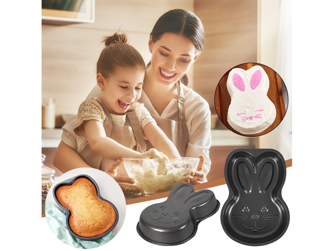 Cortadores De Galletas Con Forma De Conejo, Moldes Para Hornear, Bandejas Para Hornear, Moldes Negros