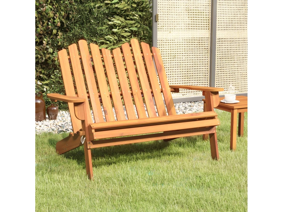 Lovely Home Banco de Jardín Adirondack 126 Cm Madera de Acacia Maciza