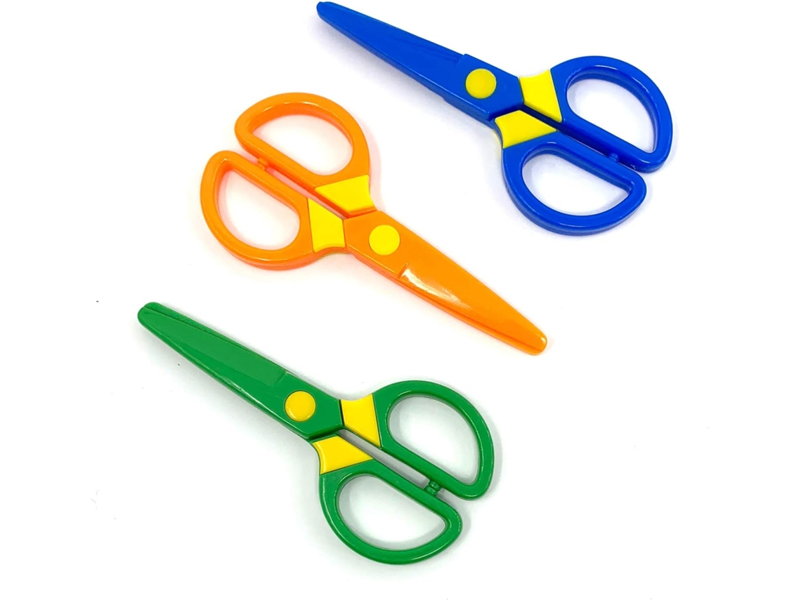 Tijeras De Seguridad Para Niños, No Conductoras, Multiusos, Para Manualidades Con Mangos Cómodos, Herramientas Universales De Entrenamiento Preescolar