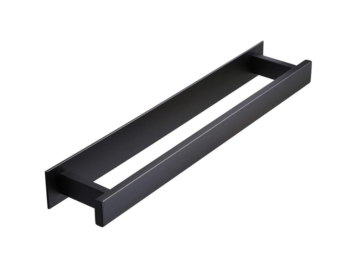 2026-soporte De Toallas De Baño Linjou, Adhesivo Sin Taladrar 40cm, Acero Inoxidable Sus 304, Negro Negro