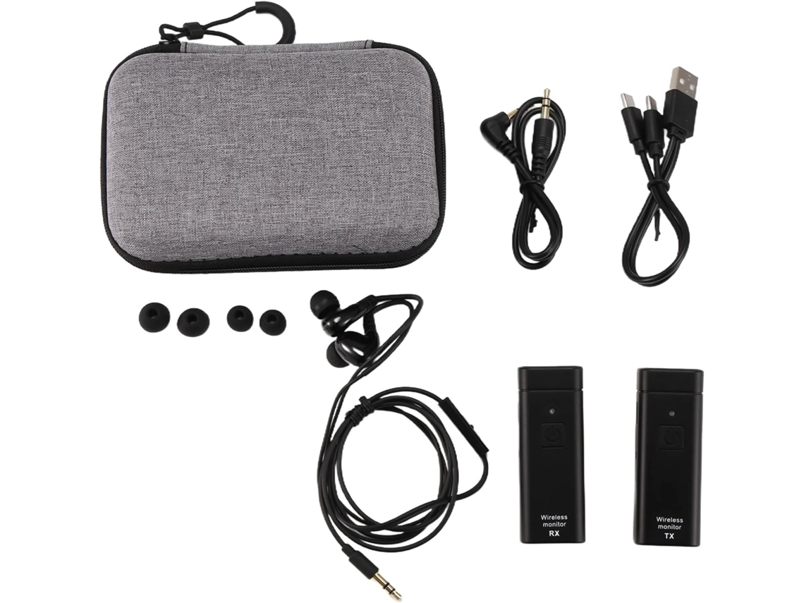 Sistema De Monitorización De Auriculares Estéreo Con Cable Y Transmisor Iem Profesional Con Monitorización En Tiempo Real.