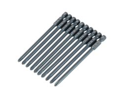 Conjunto De 10 Pontas De Parafusadeira Cruzada Ph2 Aço S2 1/4 Polegada Hexagonal 100mm