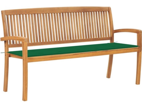 Banco de exterior VIDAXL Verde Teca (159x57.5x90 cm)