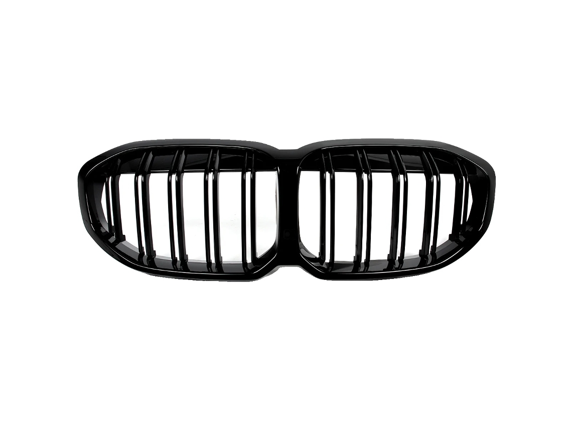 Parrilla delantera BMW F40, estilo de doble hoja, negro brillante OEM