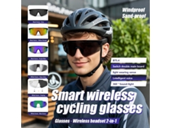 Gafas De Ciclismo Inteligentes Qy-pro2 Con Bluetooth 5.4 Y Montura Blanca Y Gris Para Deportes Al Aire Libre