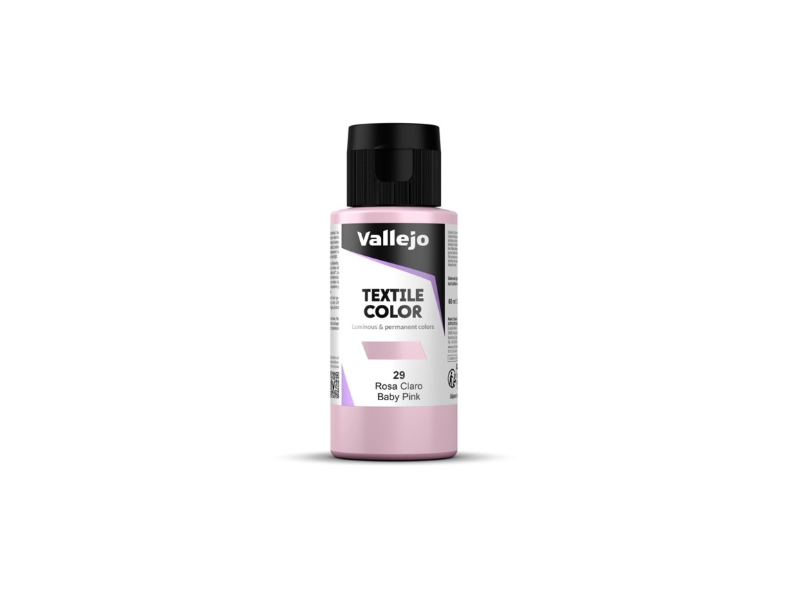 Pintura acrílica textil Vallejo 60 ml (Rosa claro 29)