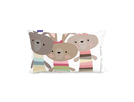Funda de cojín HAPPYFRIDAY Moshi Moshi Rabbit Family (Multicolor)