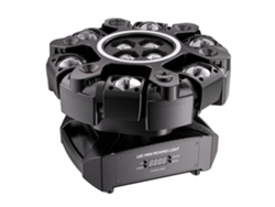 Luz móvil, haces RGBW, efectos de movimiento dinámicos, negro, conector OEM