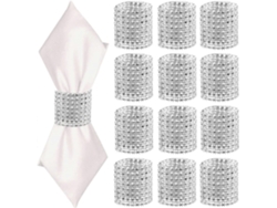 24 Anillos Para Servilletas Dorados Plásticos Con Velcro Para Bodas Fiestas Cumpleaños Y Dinners Plata