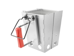 Estufa de camping plegable (llama ajustable, portátil con bolsa)