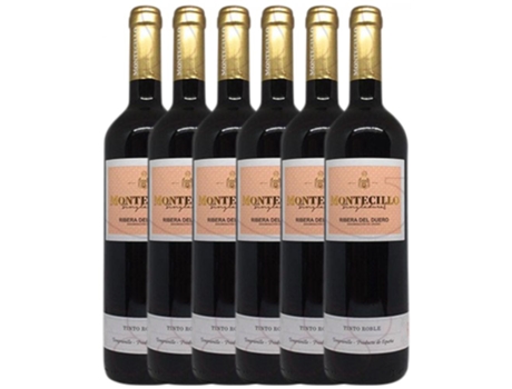 Vino MONTECILLO Montecillo Tempranillo Ribera Del Duero Roble (0.75 L - 6 unidades)