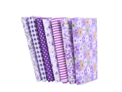 Paquete de tela de algodón para manualidades, patchwork, cuadrados para costura DIY, 7 piezas, 50 x 50 cm, tela de algodón puro con pequeñas flores
