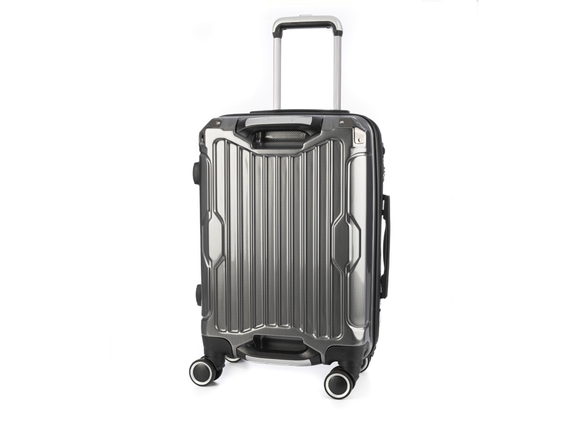 Maleta De Cabina Trolley Extensible En Material De Abs+pc De Alta Resistencia Con Esquinas Reforzadas. Cerradura Numérica Tsa, 4 Ruedas Dobles 360°.