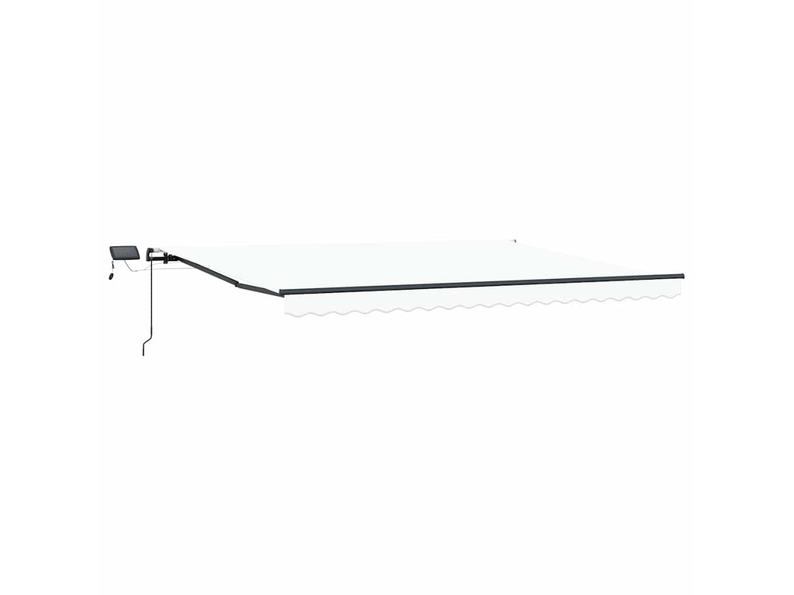 Maison Exclusive - Toldo Retráctil Con Luces De Tiras Led Manual 400 X 350 Cm Tela
