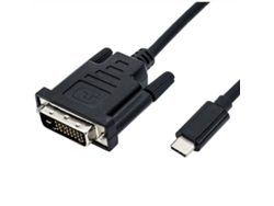 Cable ROLINE (USB-C y DVI - 1m - Negro)