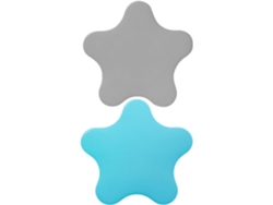 Juego de 2, 12,7 cm, gris, azul, antideslizantes para baño y cocina.