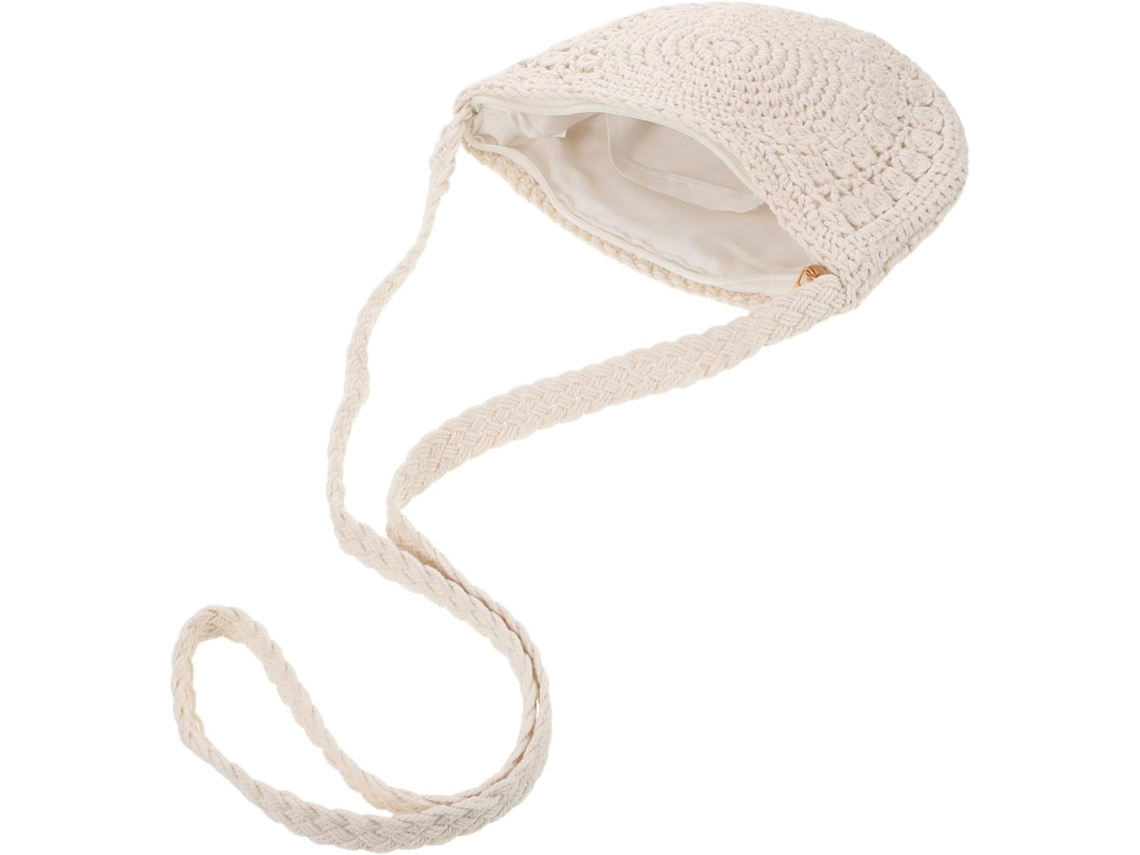 Bolso De Hombro De Algodón Tejido A Mano Para Mujer, Estilo Bohemio, Ajustable, Ligero Y Espacioso.