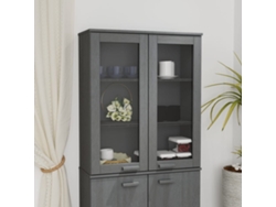 Aparador Superior Hamar Pino Macizo Gris Oscuro 85x35x100 Cm