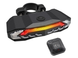 Luz Trasera Inteligente Para Bicicleta Con Intermitentes, Luz De Freno Recargable E Impermeable, Encendido Y Apagado Automático, 5 En 1, Apt