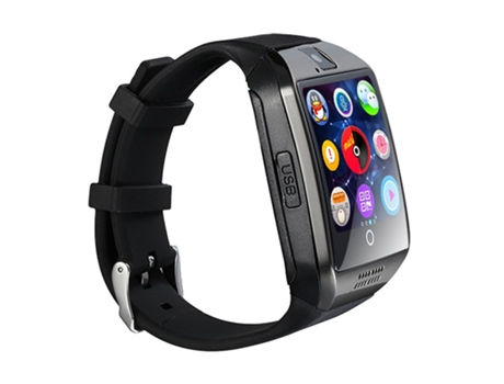 Smartwatch Cámara TF compatible con tarjeta Sim macho Bluetooth para teléfono Android negro