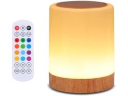 Lámpara De Mesa De Cabecera Sensible Al Tacto 13 Colores Rgb Y 5 Brillos Lámpara De Mesa Recargable Usb Luz Nocturna Regulable Con Mando Yizhood