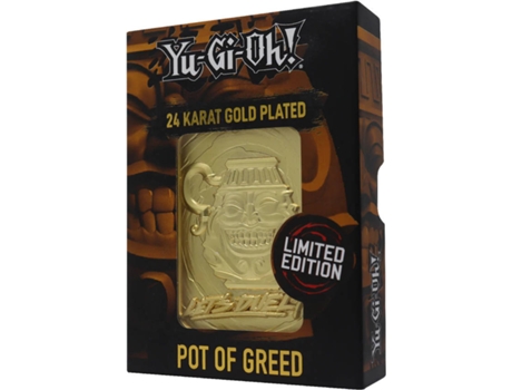 Juego de Cartas KONAMI YGO 24K Gold Pot of Greed (Edad Mínima: 6 Años -Nivel de Dificultad: Intermedio)