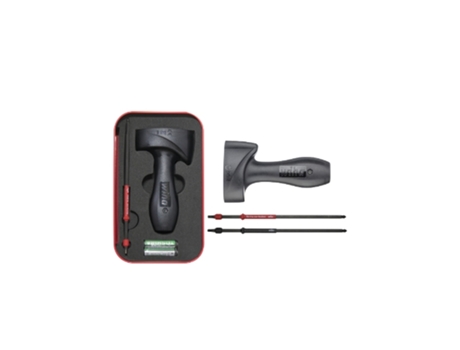 WIHA Juego de comprobador de par de apriete Torque QuickCheck 4 unid. con varillas adaptadoras, pilas y caja (42086)