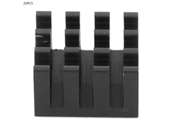20 Piezas Disipador De Calor Aluminio Para Placa De Circuito Impreso Led 14x14x8mm Negro