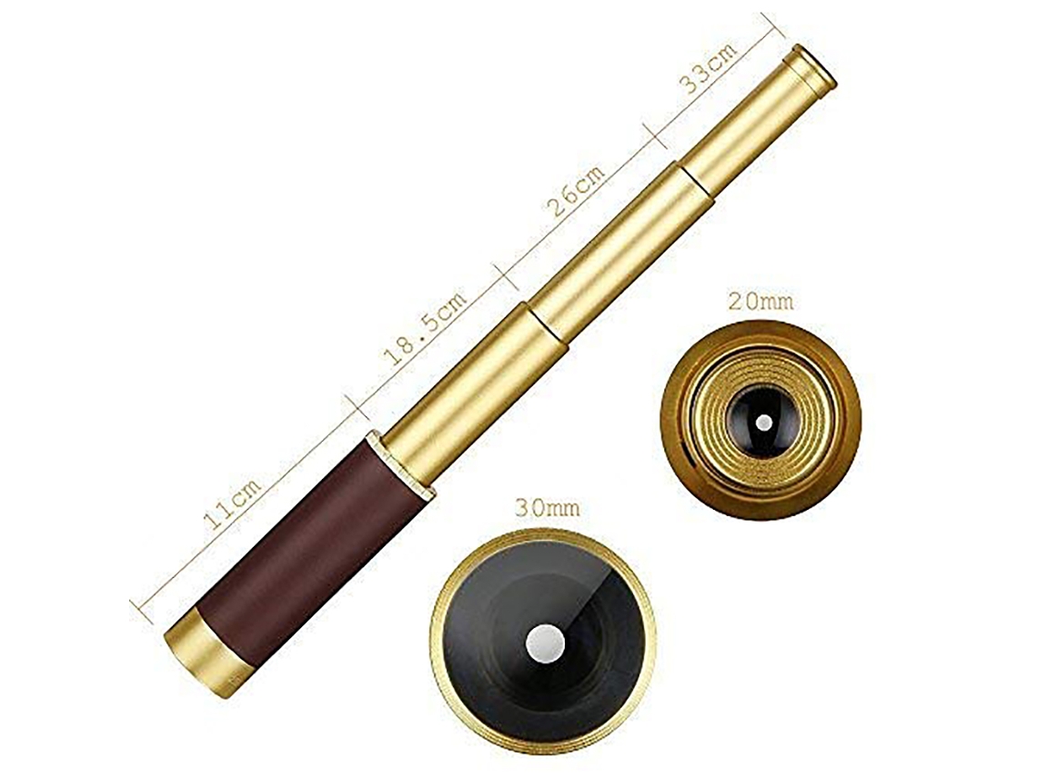 JILLIOPER Monocular Portátil Retro 25x30 Plegable Telescopio de Pirata Ajustable