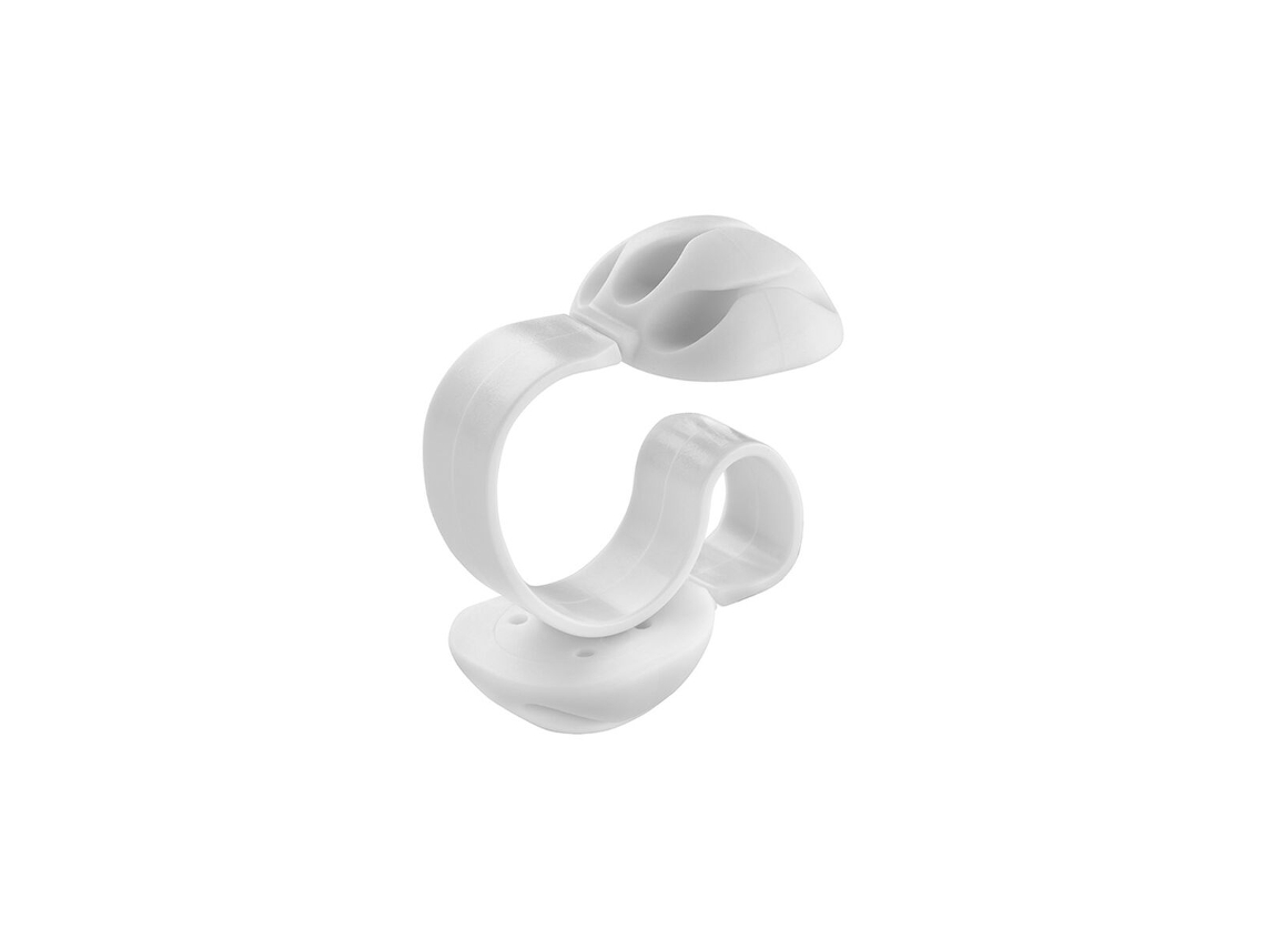 Sujetacables Inofix Clip Adhesivo Triple Blanco