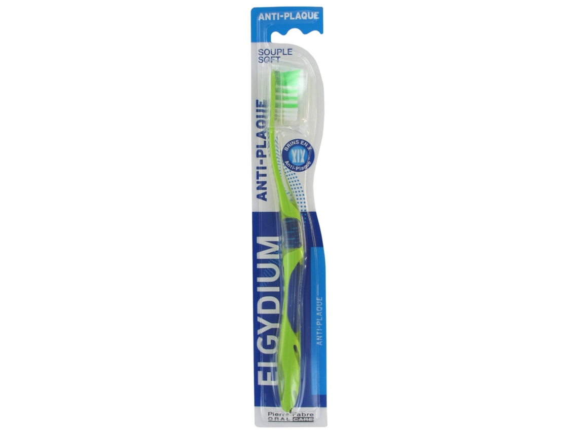 Cepillo de Dientes Suave Antiplaca Color: Verde ELGYDIUM