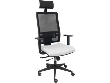 Silla Operativa PYC Horna Cabecero Blanco (Brazos Ajustables - Malla)