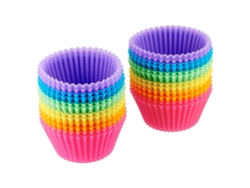 24 Moldes De Silicona Reutilizables Para Horno, Antiadherentes, Ideales Para Pasteles Y Magdalenas.