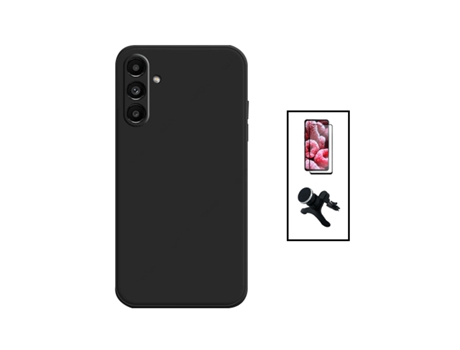 Kit De Película De Vidrio Templado De Cubierta Completa 5D + Estuche De Silicona Líquida + Soporte De Automóvil Magnético Reforzado Para Samsung Ga...