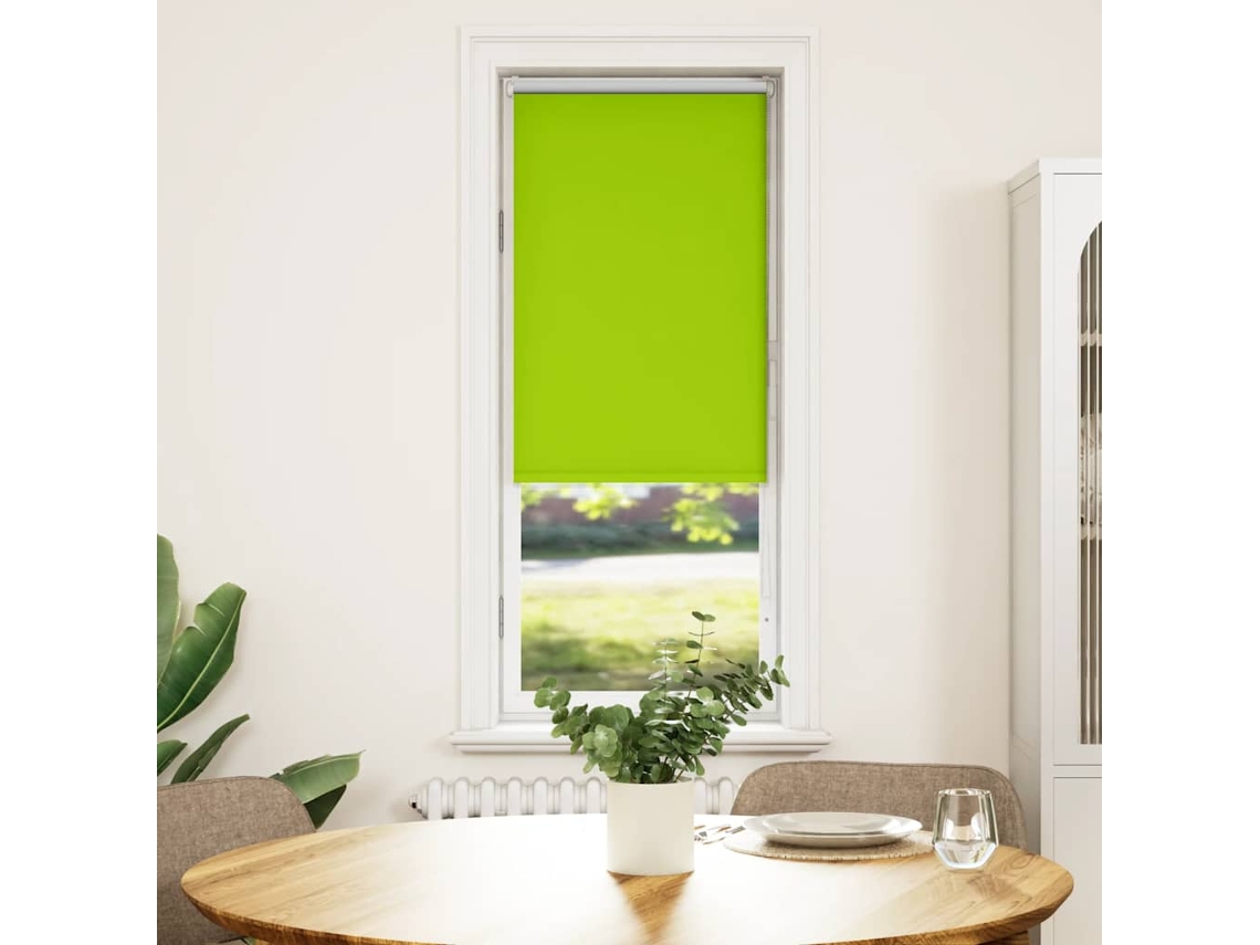 Maison Exclusive - Estor Enrollable Opaco Hojas Verde 60x150 Cm Tela Ancho 55,7 Cm