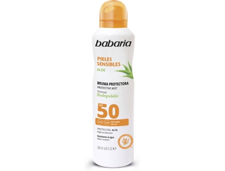 Protector Solar BABARIA Bruma Peles Sensíveis SPF 50 (200 ml)