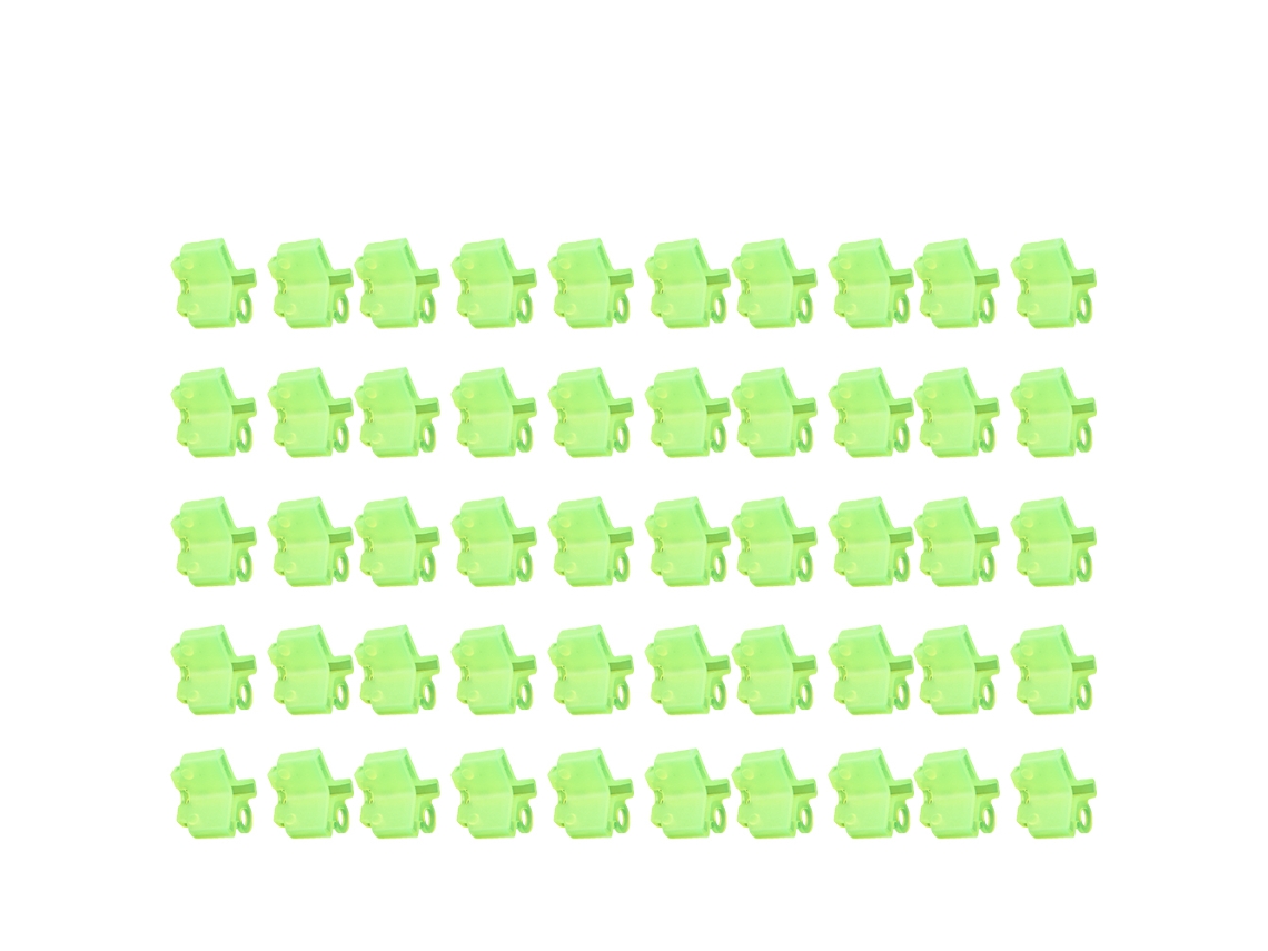 2026rebe-50pcs Funda Protectora De Gancho Triple Polietileno Cubierta De Seguridad Gorros Verde Fluorescente