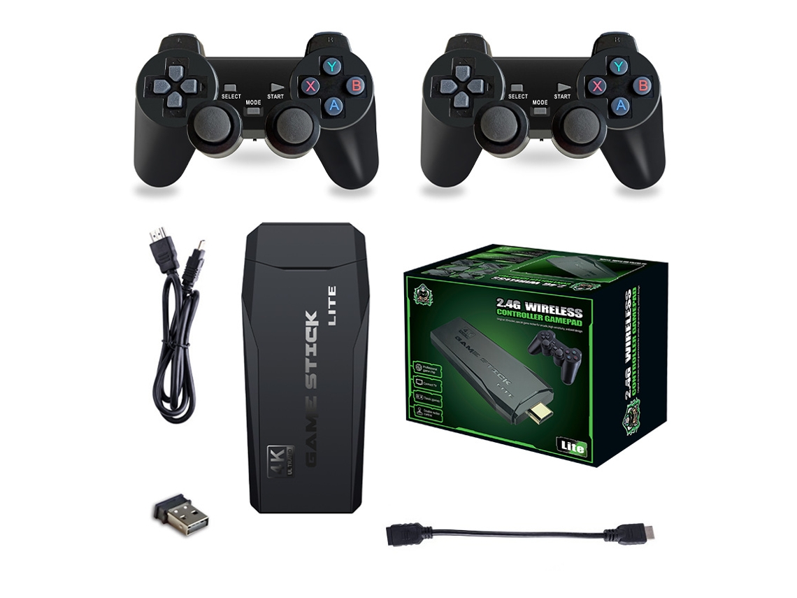 Consola de juegos retro YUNZII M8 para dos jugadores, estilo arcade, 4K HD, 64 GB, paquete compacto de lujo