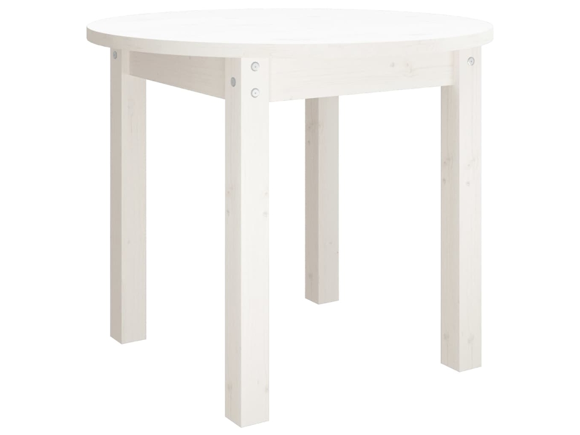 Mesa De Centro VIDAXL Blanco Madera (Ø 55x45 cm)